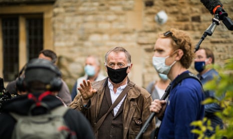 Norman Stone (centre) filming The Most Reluctant Converton on location in Oxford.