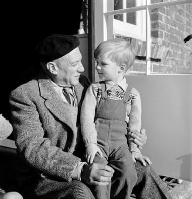 A famous family friend... a young Antony Penrose with Picasso in 1950.