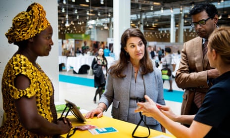 Melinda Gates (centre) at the Women Deliver conference in Copenhagen, where her foundation has announced $80m for collecting data on women and girls.
