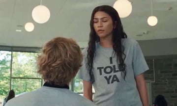 Zendaya in an I Told Ya T-shirt in the film Challengers.