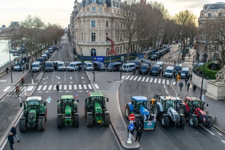 Farmers protest against the Mercosur deal in front of the National Assembly in Paris, 13 January 2026.