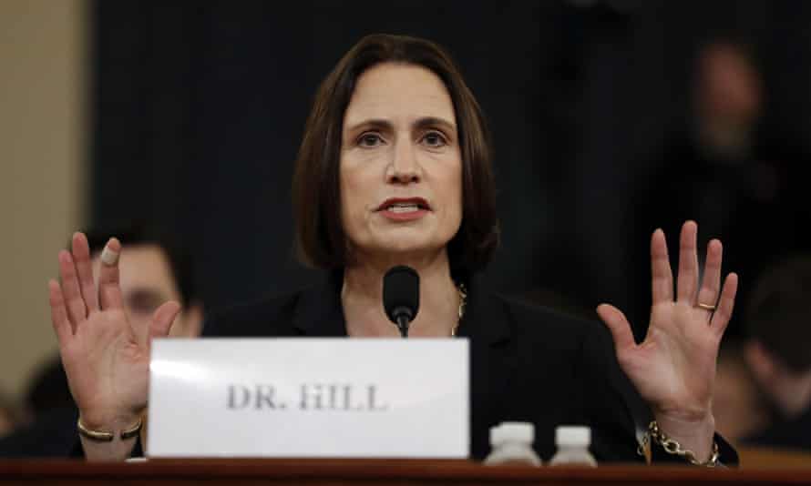 Fiona Hill testifies before the House intelligence committee.