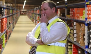 Mike Ashley in the Shirebrook Warehouse