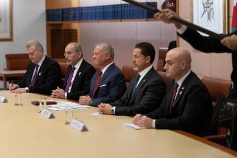 King Abdullah II and a Jordanian delegation meeting with Anthony Albanese.