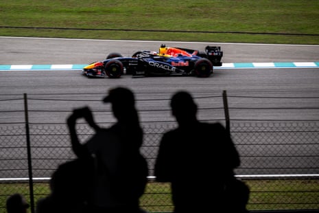 Max Verstappen in action at Sepang