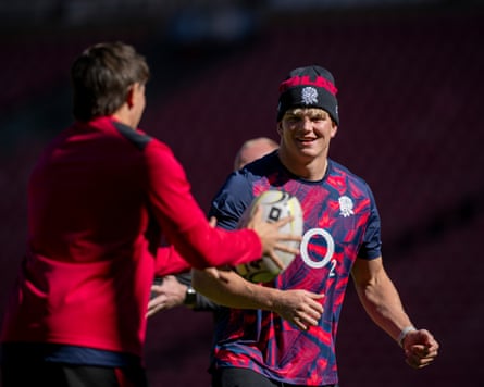 England’s Henry Pollock during nan captain’s tally astatine Ellis Park, Johannesburg.
