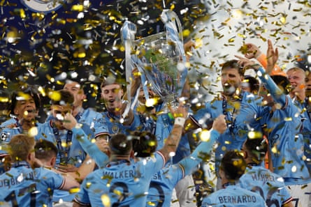Not in my name: are we so blinded by tribalism that we can’t see the real issues? | Champions League 5 Manchester City lift the Champions League trophy last season.