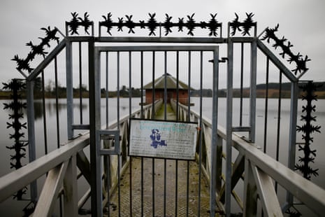 A gate at Severn Trent Water's Cropston Reservoir.