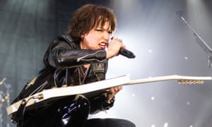 The band’s centrifugal force … Lzzy Hale of Halestorm.