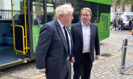 Boris Johnson and Jo Bamford in October.
