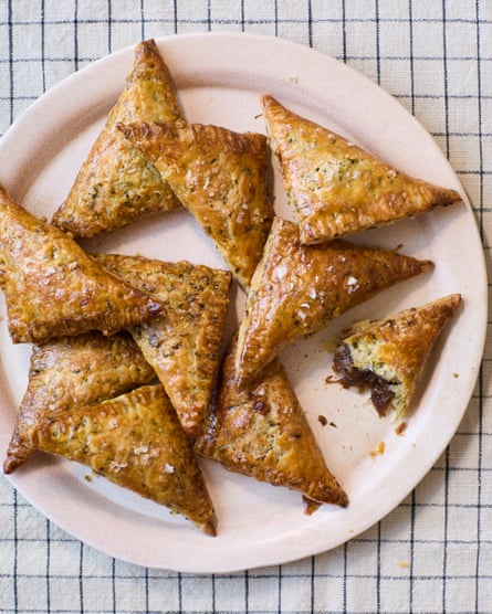 Anna Higham’s onion and anchovy turnovers.