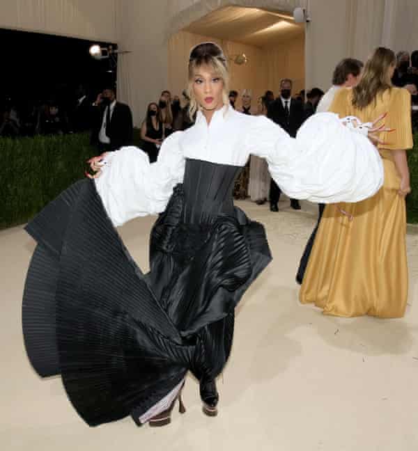 MJ Rodriguez on Pose and making Emmy history: ‘I want to play anything: trans, cis, superhero, alien’ | Television 1 ‘Working hard is genetically ingrained in me’ … Rodriguez at the Met Gala in New York this week.