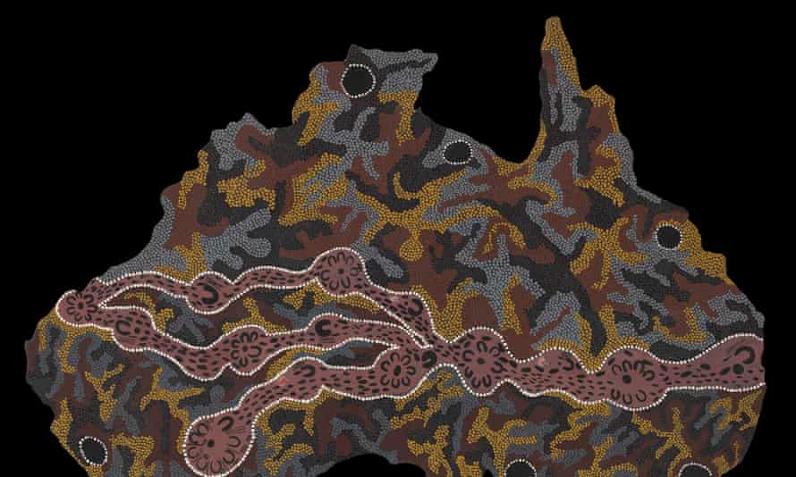 Seven Sisters Songline, 1994 by Josephine Mick, Ninuku Arts.