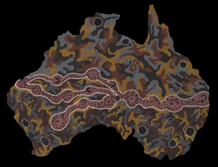 Seven Sisters Songline, 1994, by Josephine Mick, Ninuku Arts © the artist/Copyright Agency 2020.