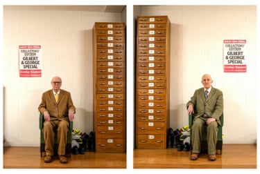 Gilbert & George, London, 2014 (Affinities)Affinities is Edelstein’s long-running portrait series exploring creative and personal relationships between collaborators. Begun in the early 1990s, the series shifts portraiture away from the individual to consider shared creative identities and artistic exchange