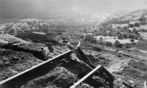 Johns’s photograph of Aberfan, looking down on the town from the top of the collapsed tip