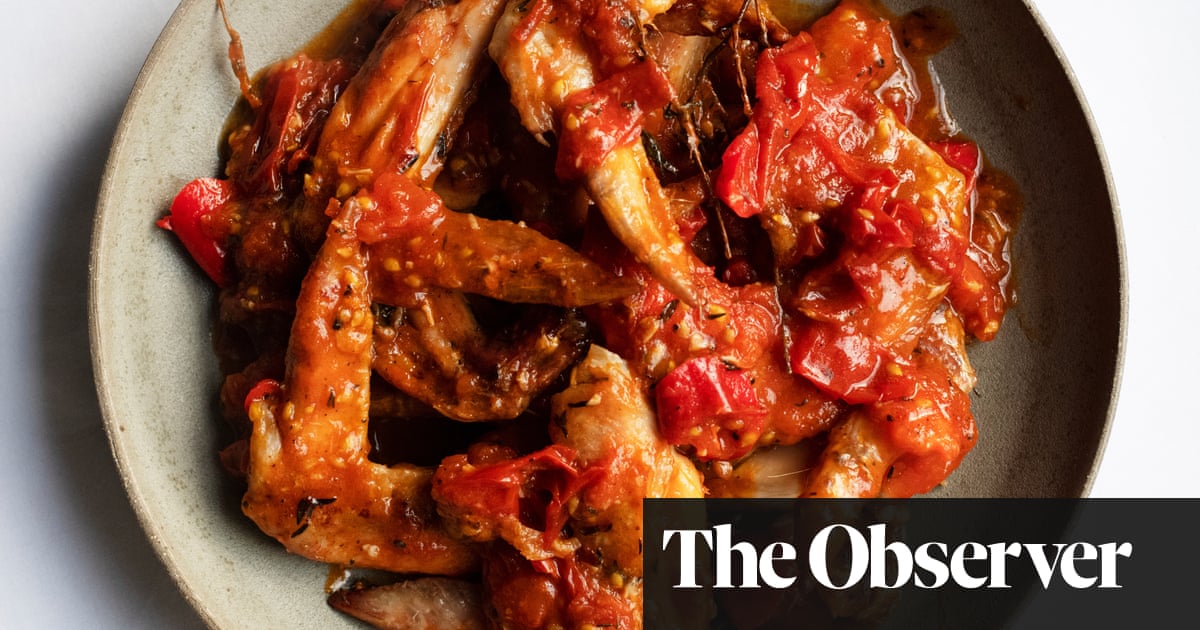 Nigel Slater’s recipe for chicken wings with spicy tomato sauce