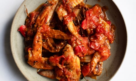Wings of desire: chicken wings with spicy tomato sauce.