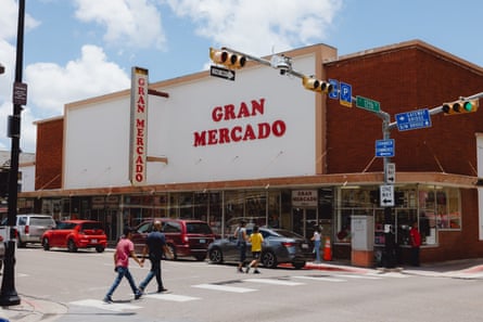 street view featuring a supermarket in downtown Brownsville