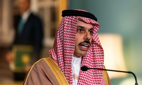 Saudi foreign minister Prince Faisal bin Farhan Al Saud