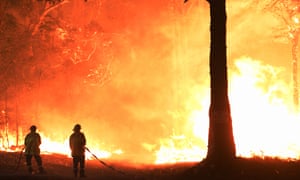 firefights confront wall of flame during black summer fires