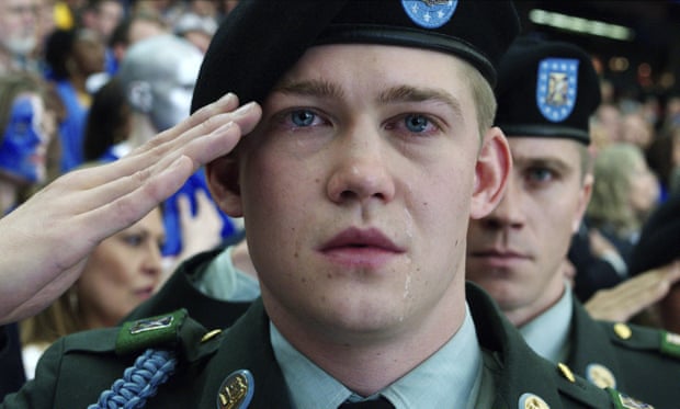 ‘Taking away the tech, there’s still a jarring mismatch between source material and film-maker’ ... Joe Alwyn in Billy Lynn’s Long Halftime Walk.