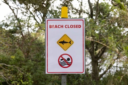 Sign saying beach closed