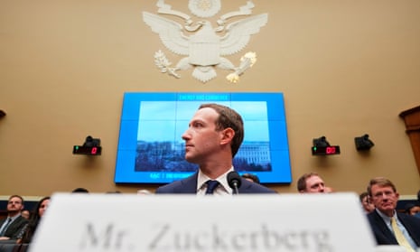 Mark Zuckerberg, Facebook’s founder and CEO, testifies before the House of Representatives in 2018.