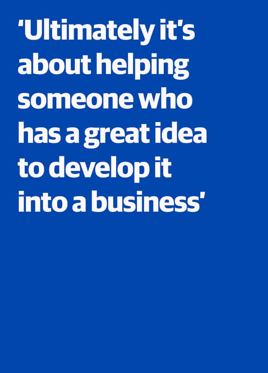 Quote from Mustafa Omar: "Ultimately it's about helping someone who has a great idea to develop it into a business"