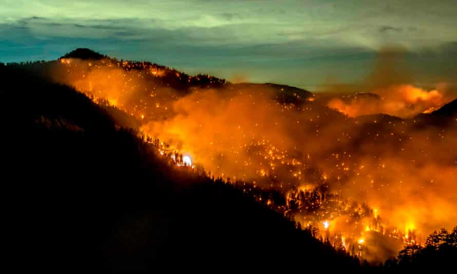 The Bobcat fire in the Los Angeles national forest, California