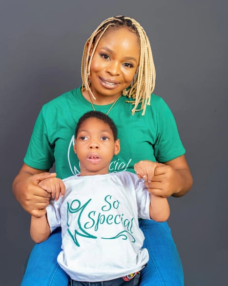 Jodie with her son Chinua.
