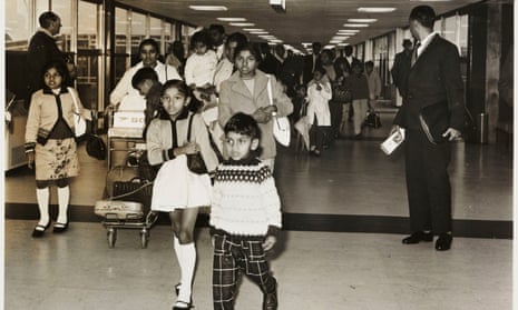 Kenyan Asian families arriving at Heathrow airport, London, in the 1960s. 