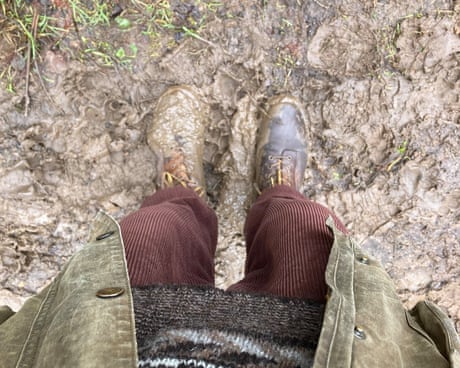 Country diary: A winter walk means only one thing – mud | Man in the Woods