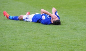 A dejected Anthony Knockaert after the final whistle against Watford