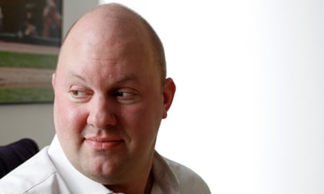 Marc Andreessen in New York. ‘Last night I made an ill-informed and ill-advised comment about Indian politics and economics.’ 