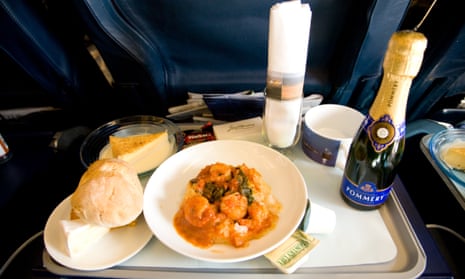 Food on a British Airways Business Class Flight.