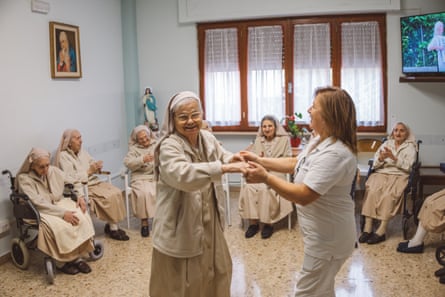Nuns dancing.