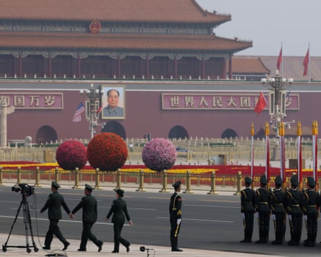 Xi Jinping will officially welcome the US president during a ceremony at the Great Hall of the People reportedly beginning at 10am local time – just under 45 minutes away – followed by bilateral talks.