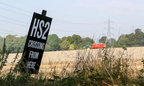 HS2 sign in Buckinghamshire