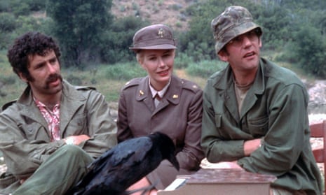 Sally Kellerman, centre, with Elliott Gould, left, and Donald Sutherland in M*A*S*H, directed by Robert Altman.