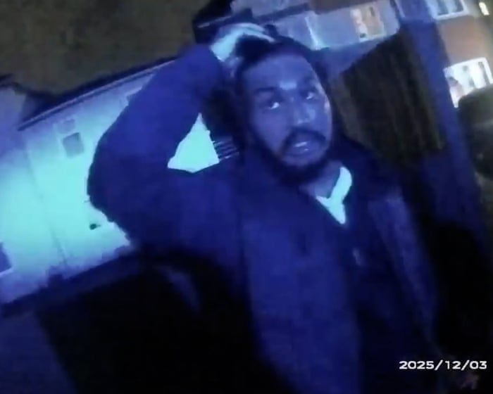 Bodycam footage shows Vickrum Digwa lying to police before his arrest – video