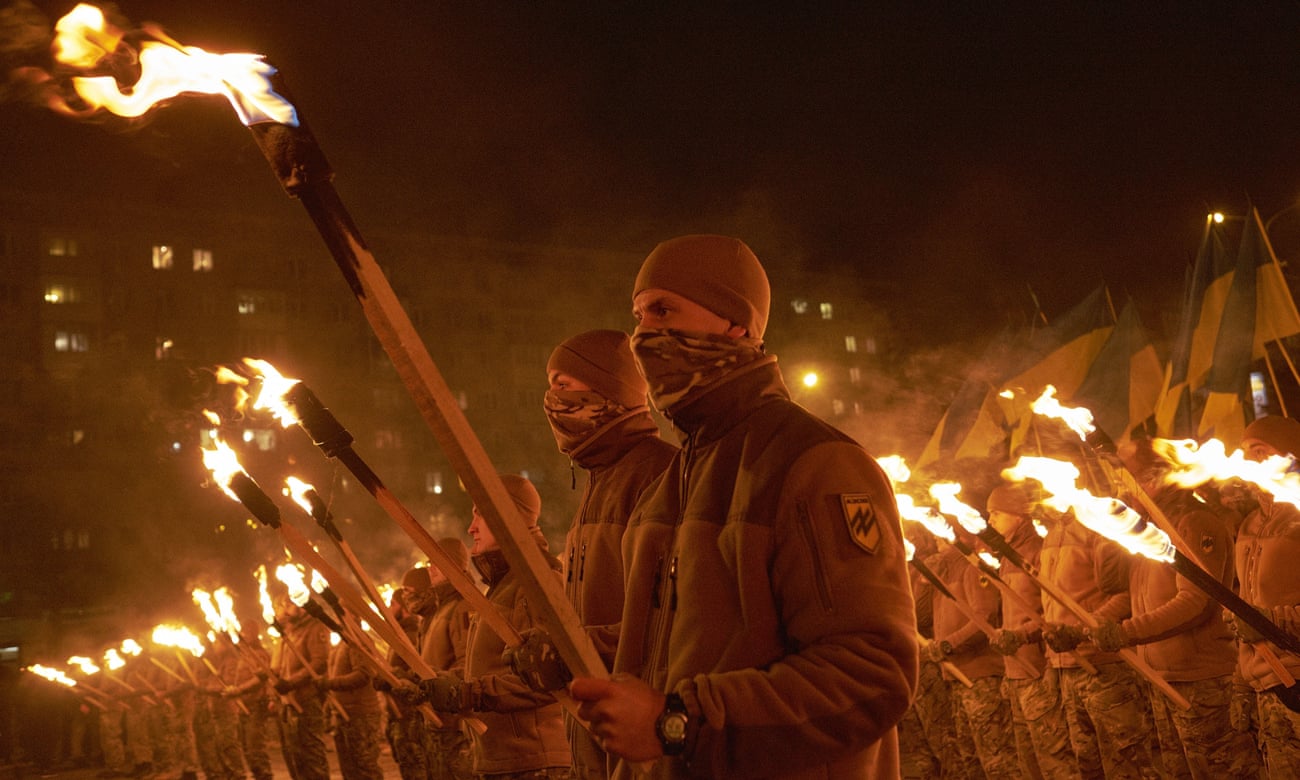 Members of ultra-nationalist paramilitary  group Azov