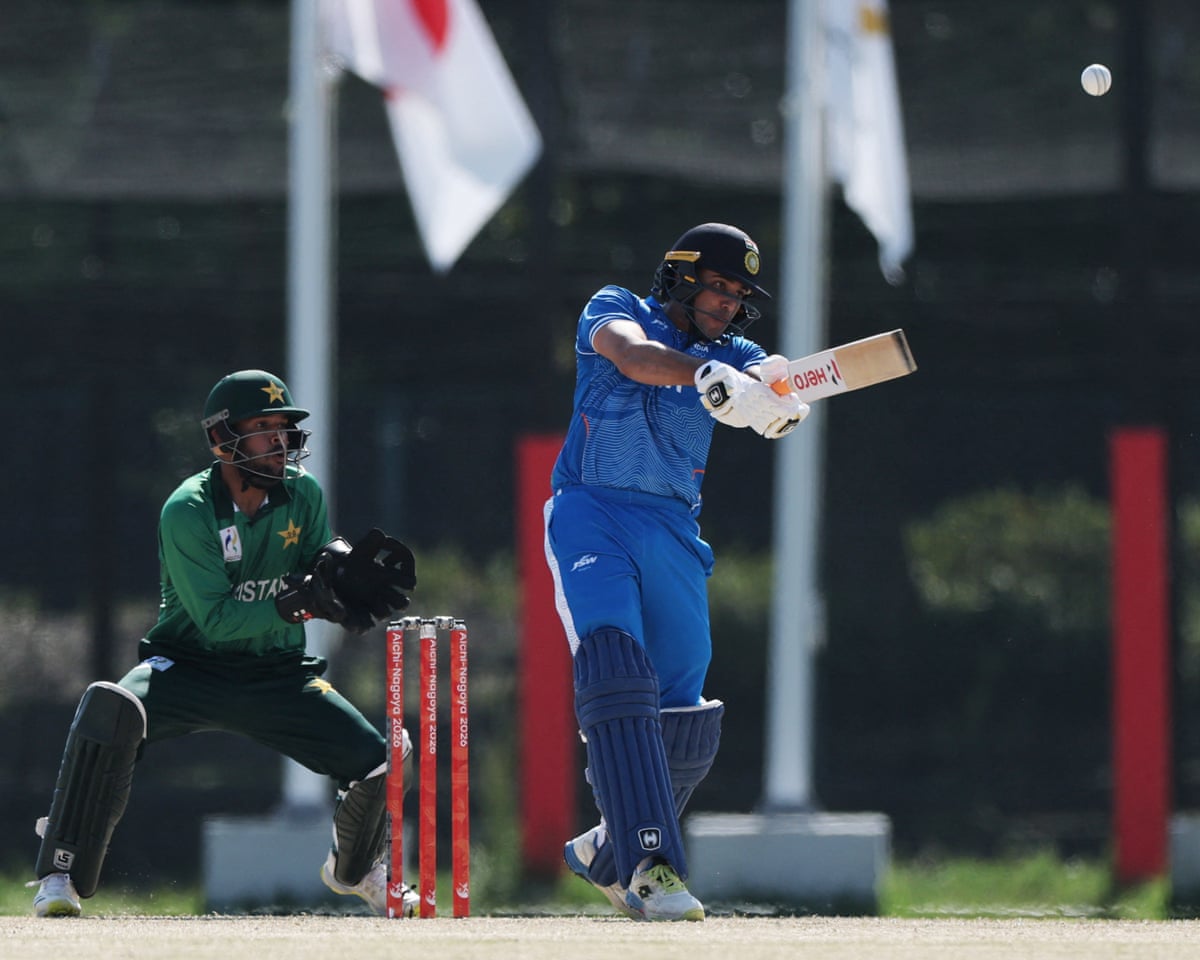 India's Abhishek Sharma in action
