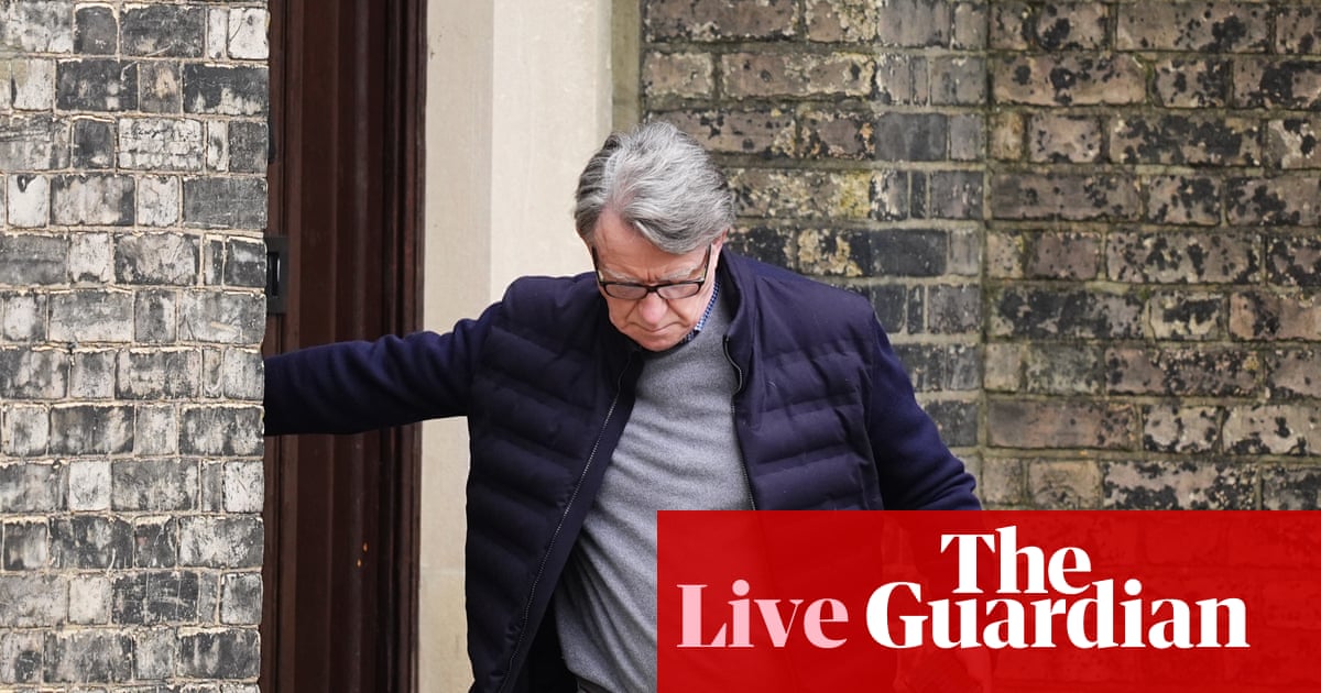 Met police arrest former British ambassador to US Peter Mandelson - UK politics live