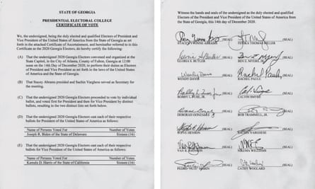 The certification signed by the 16 signatories.