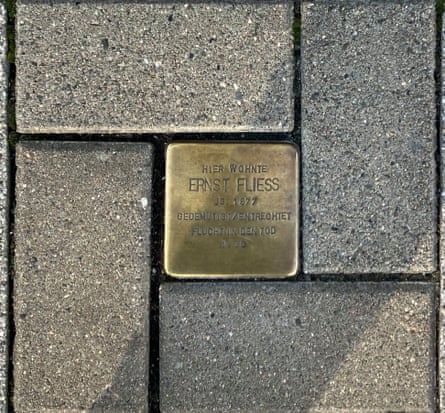 The memorial stone of Ernst Fliess
