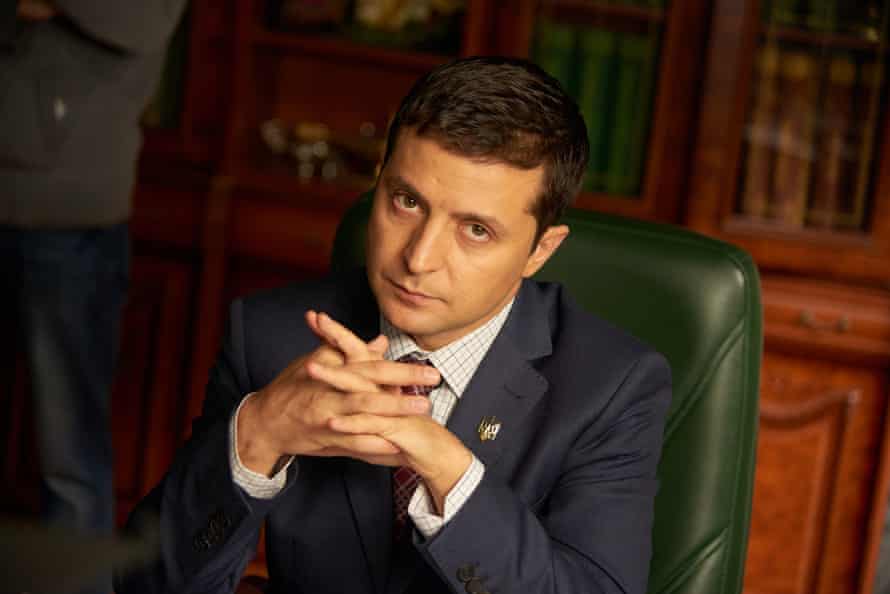 Volodymyr Zelenskiy in the 2015 Ukrainian comedy Servant of the People.
