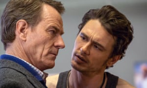 Craggy disapproval … Bryan Cranston, left, with James Franco.