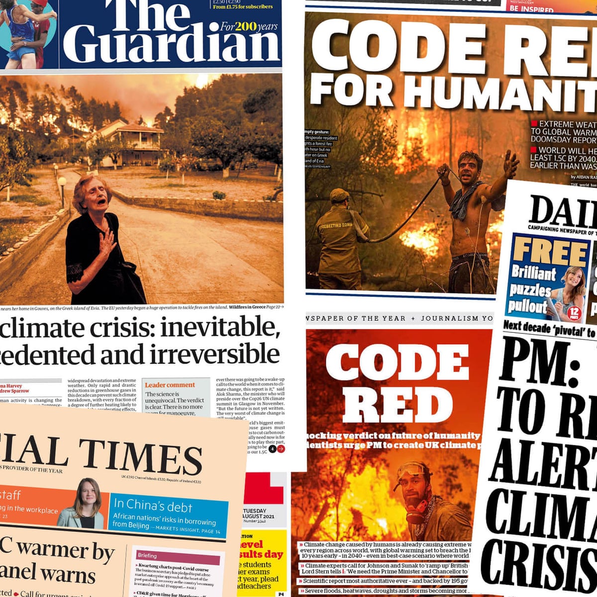 Code Red For Humanity What The Papers Say About The Ipcc Report On The Climate Crisis Intergovernmental Panel On Climate Change Ipcc The Guardian Code Red For Humanity What The Papers Say About The Ipcc Report On The Climate Crisis Intergovernmental Panel On Climate Change Ipcc The Guardian