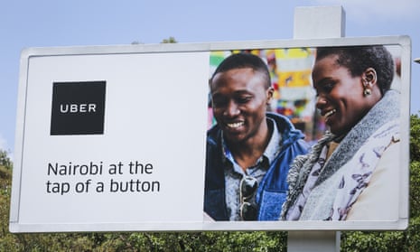 A Uber billboard in Nairobi